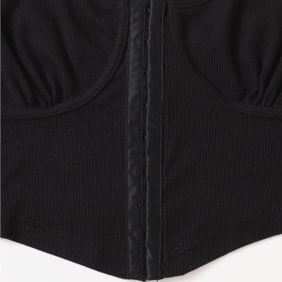 Rib knit bustier crop top - Picture 5 of 6